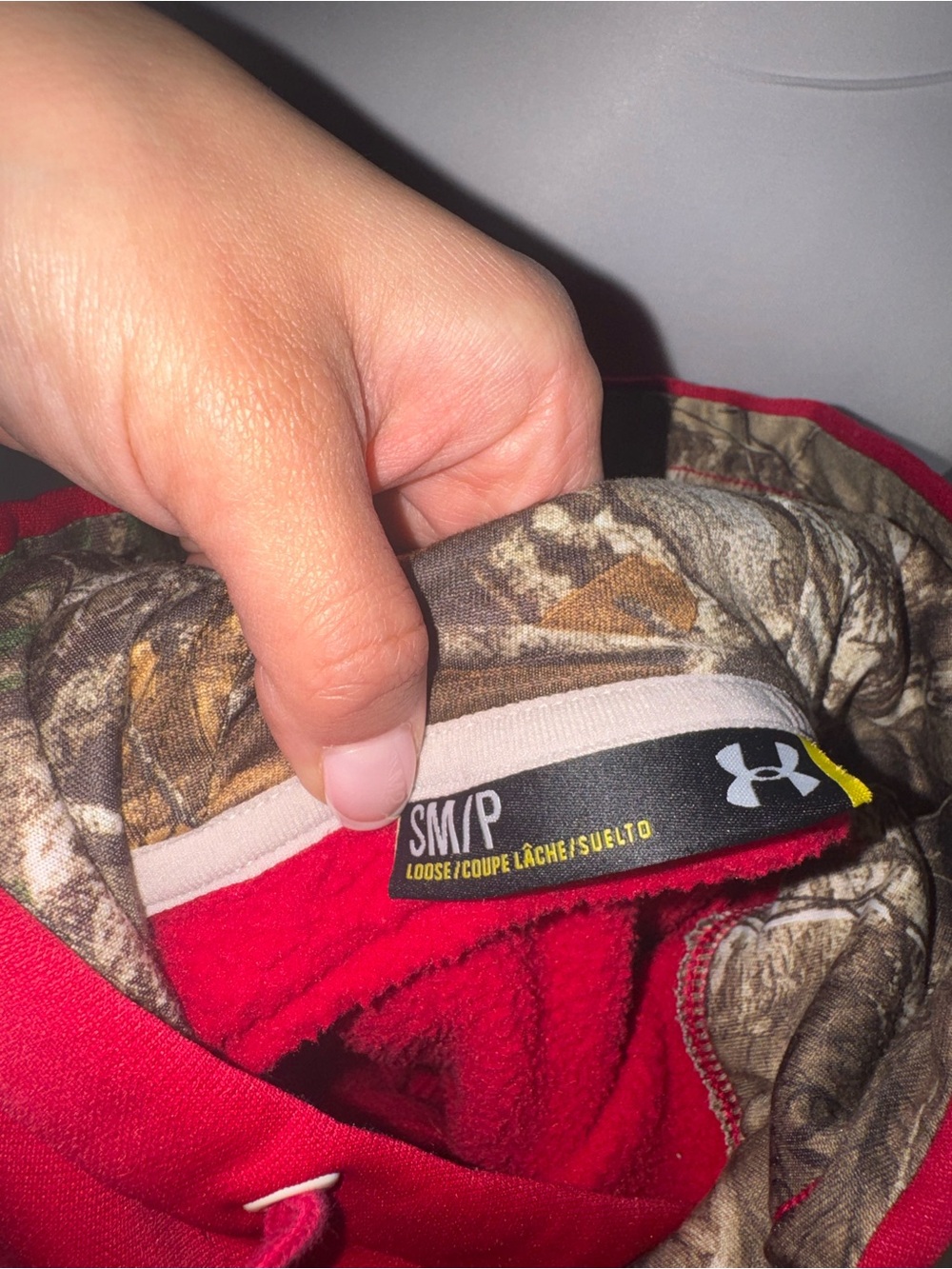 Under Armour Forest Camo Neon Pink Hoodie/ Size Small - Picture 6 of 6
